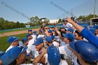 Baseball vs Babson  Wheaton College Baseball players celebrate their victory over Babson to win the NEWMAC Championship for the third year in a row. - (Photo by Keith Nordstrom) : Wheaton, baseball, NEWMAC